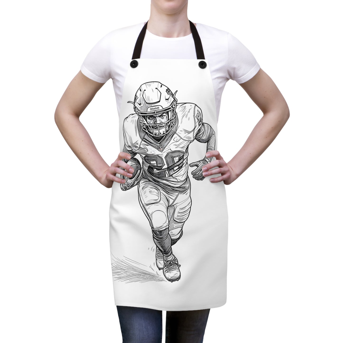 Apron Coloring Kit with 10 Fabric Markers - Football Player