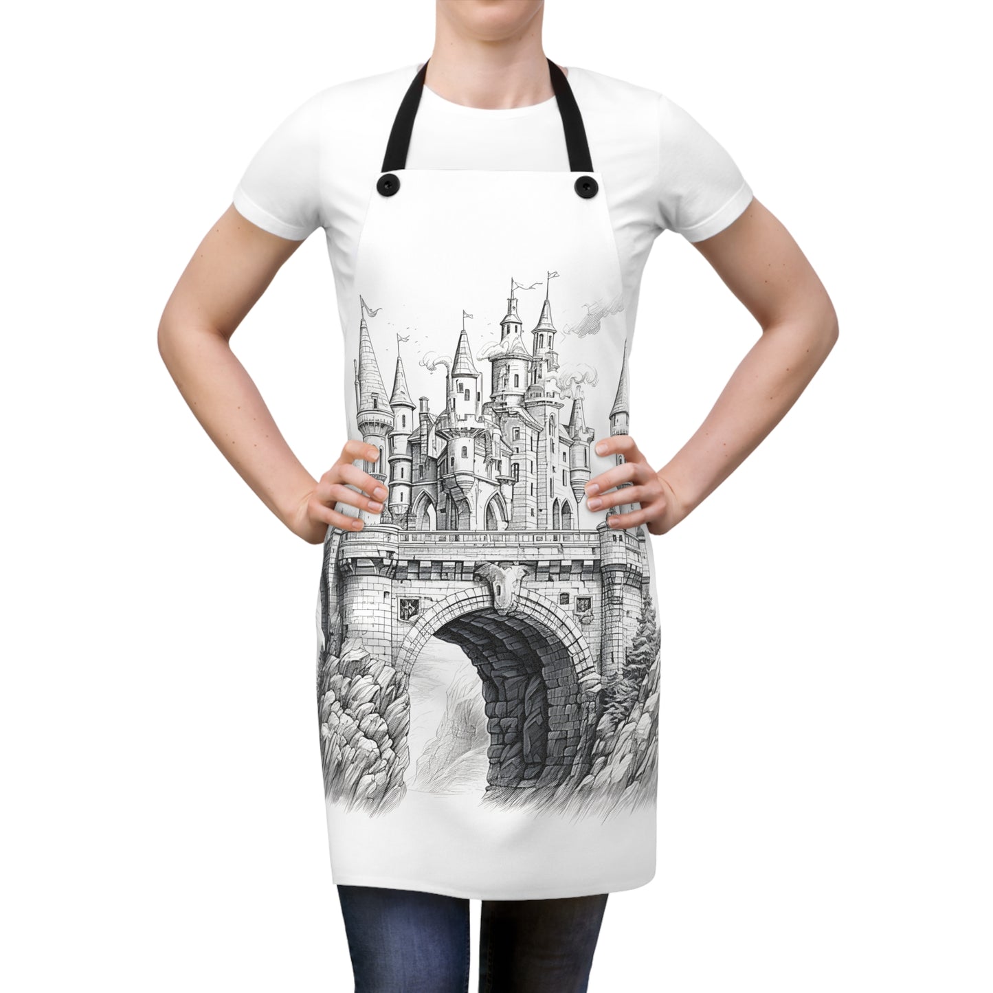 Apron Coloring Kit with 10 Fabric Markers - Fantasy Castle