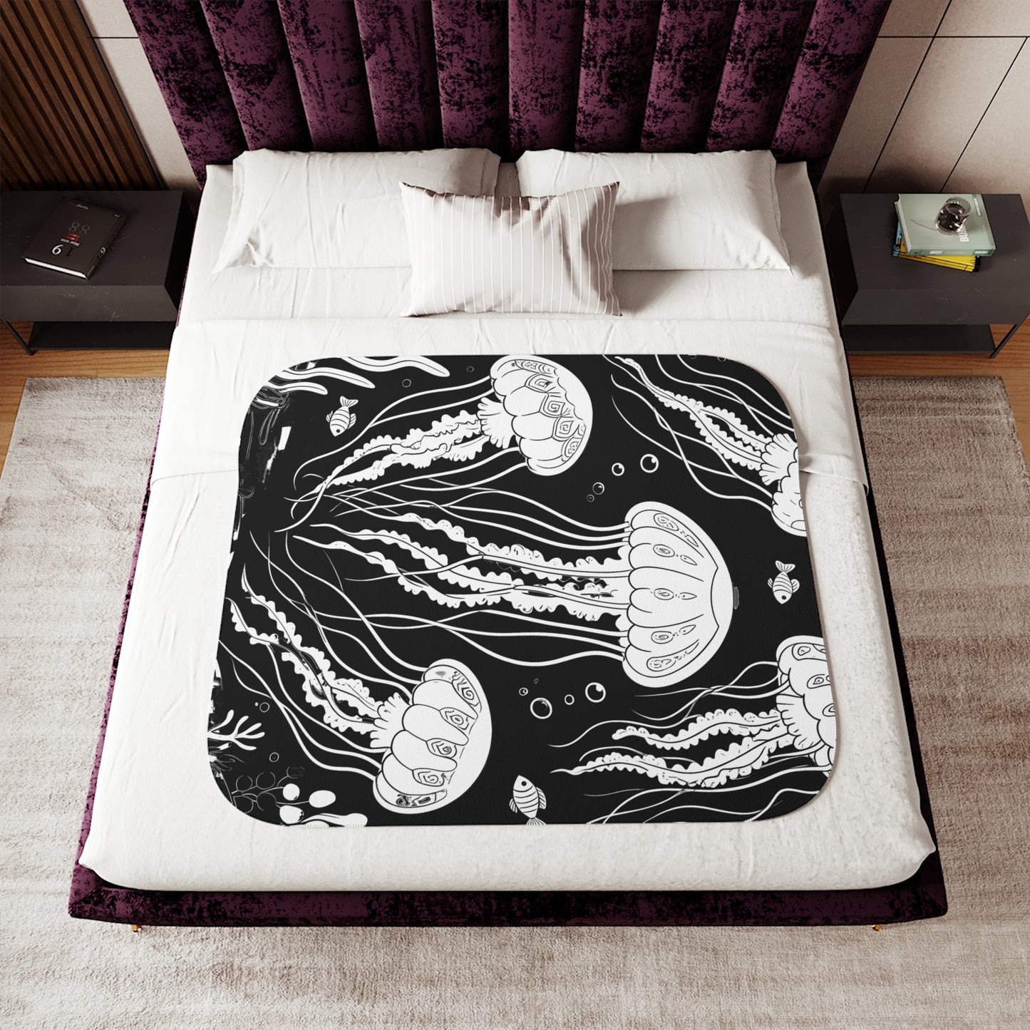 Blanket Coloring Kit with 10 Fabric Markers - Jellyfish