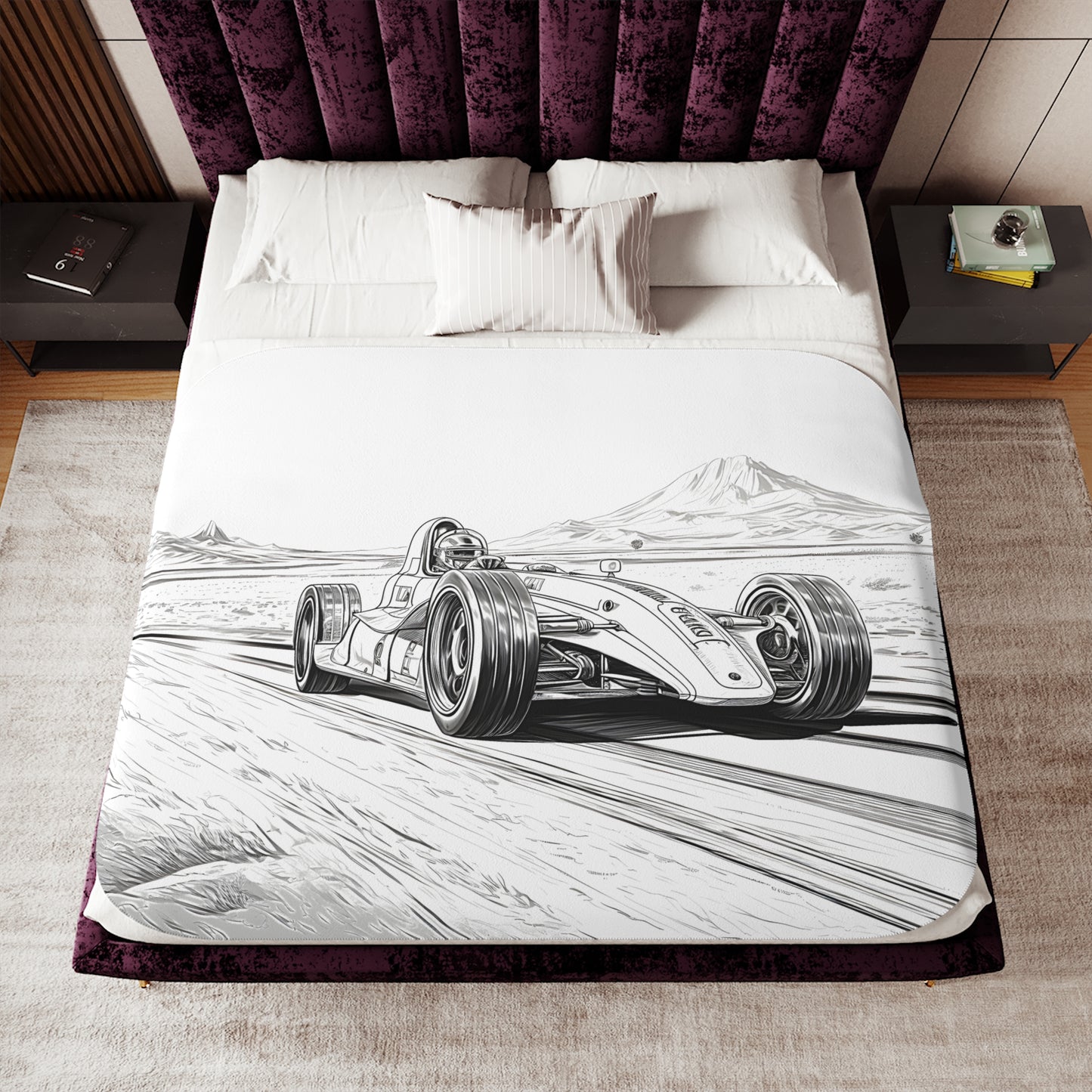 Blanket Coloring Kit with 10 Fabric Markers - Formula One Car