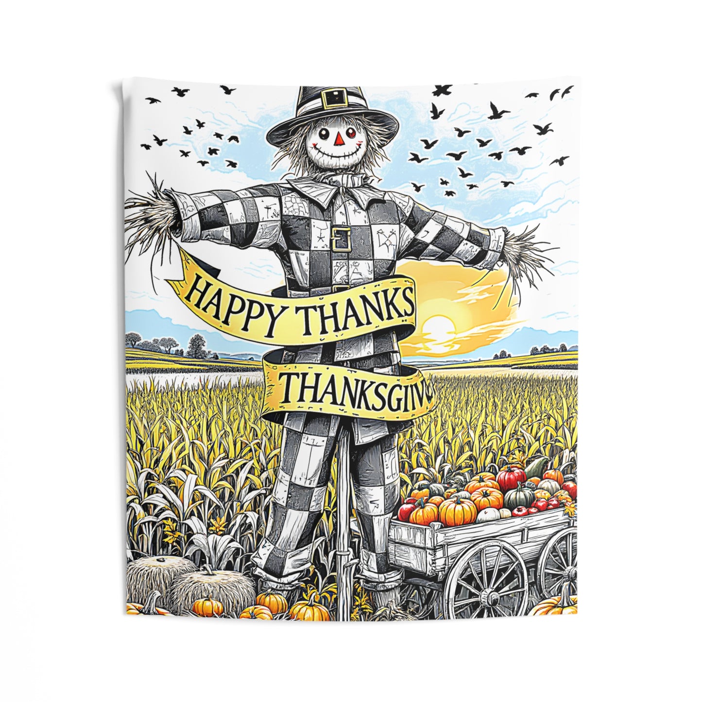 Indoor Wall Tapestries Colorful Graphic Design - Scarecrow