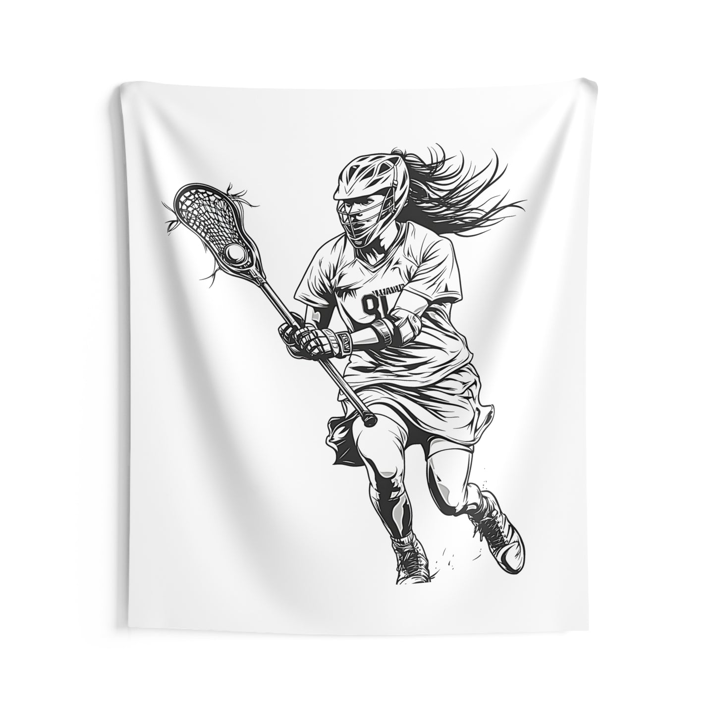 Indoor Wall Tapestries Coloring Kit with 10 Fabric Markers - Lacrosse