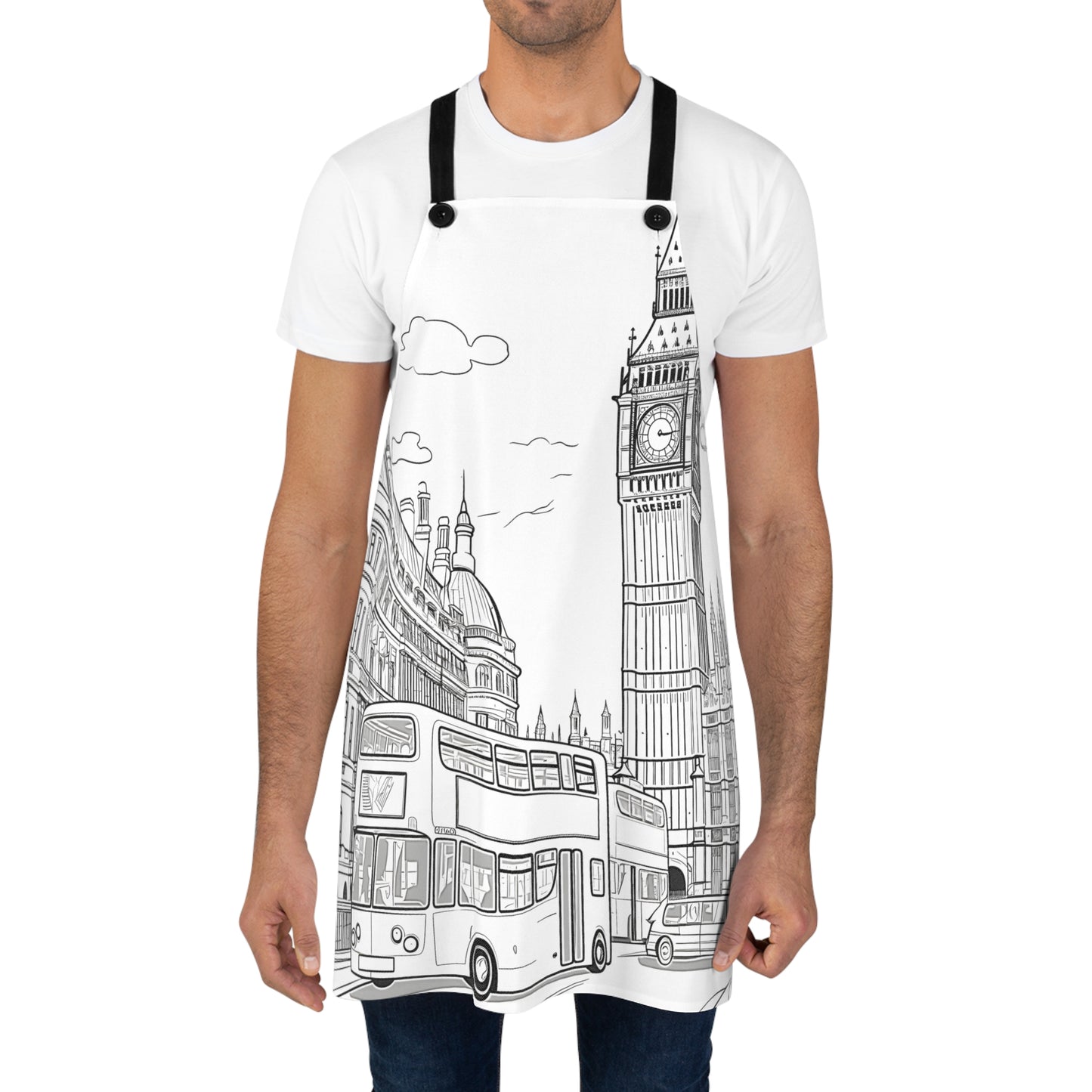 Apron Coloring Kit with 10 Fabric Markers - London