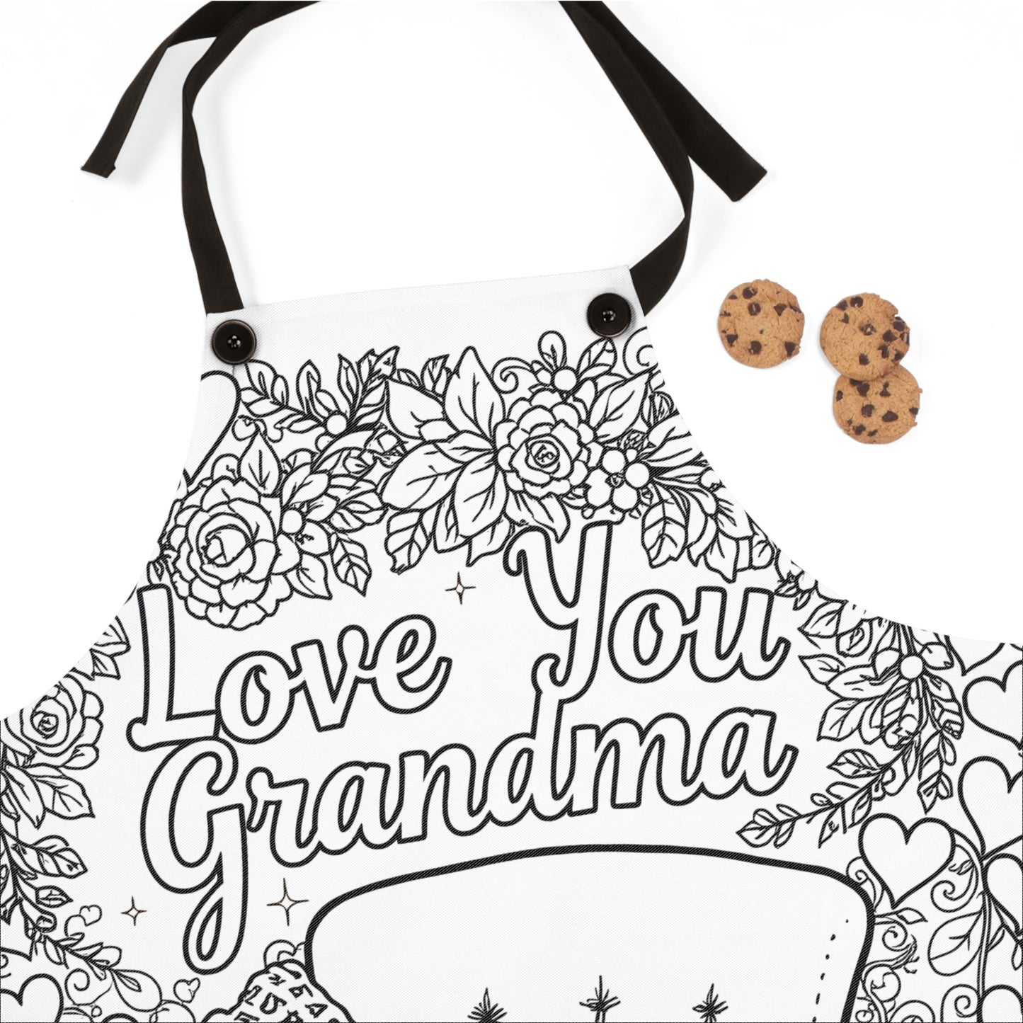 Apron Coloring Kit with 10 Fabric Markers - Grandma