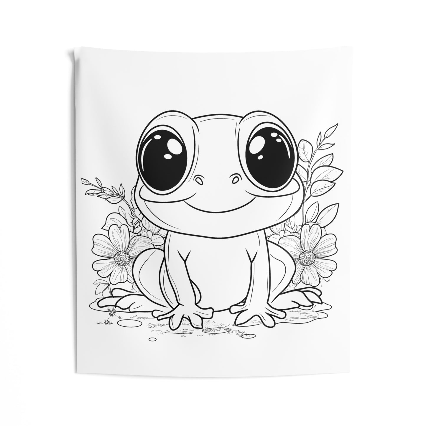 Indoor Wall Tapestries Coloring Kit with 10 Fabric Markers - Frog