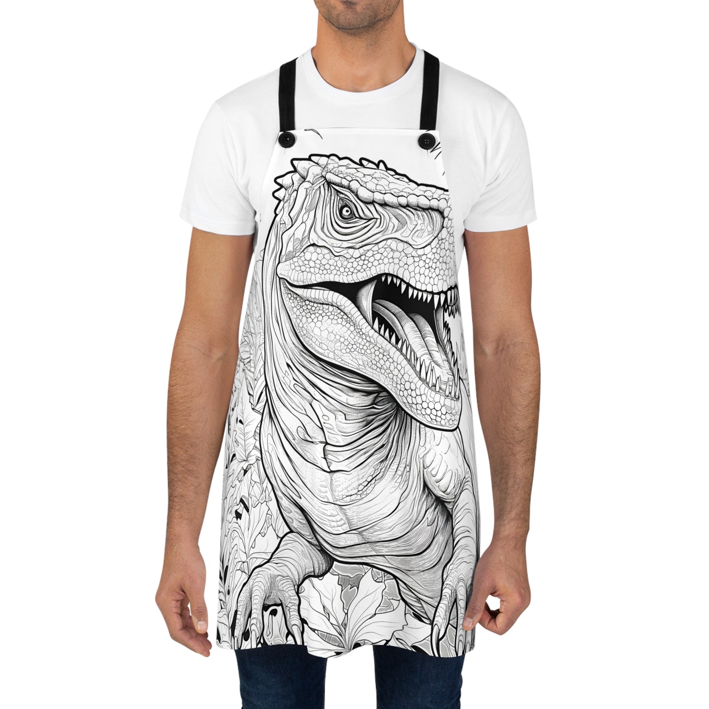 Apron Coloring Kit with 10 Fabric Markers - Tyrannosaurus Rex