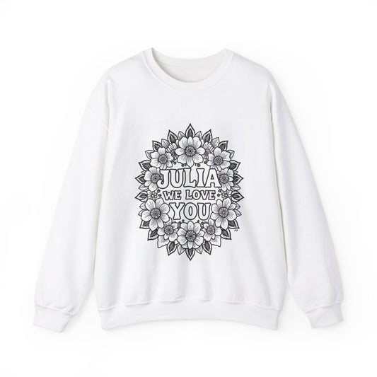 Custom Adult Crewneck Sweatshirt Coloring Kit with 10 Fabric Markers