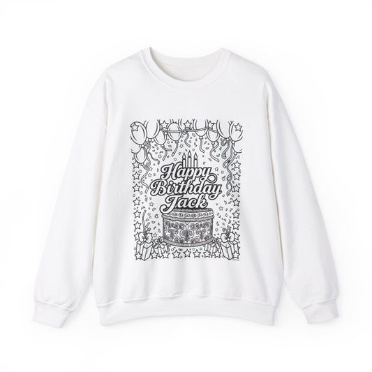 Custom Adult Crewneck Sweatshirt Coloring Kit with 10 Fabric Markers