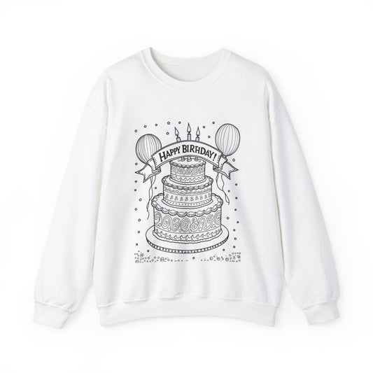 Custom Adult Crewneck Sweatshirt Coloring Kit with 10 Fabric Markers