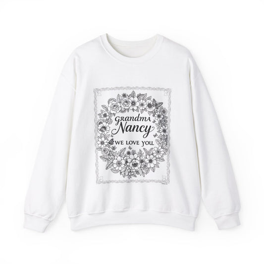 Custom Adult Crewneck Sweatshirt Coloring Kit with 10 Fabric Markers