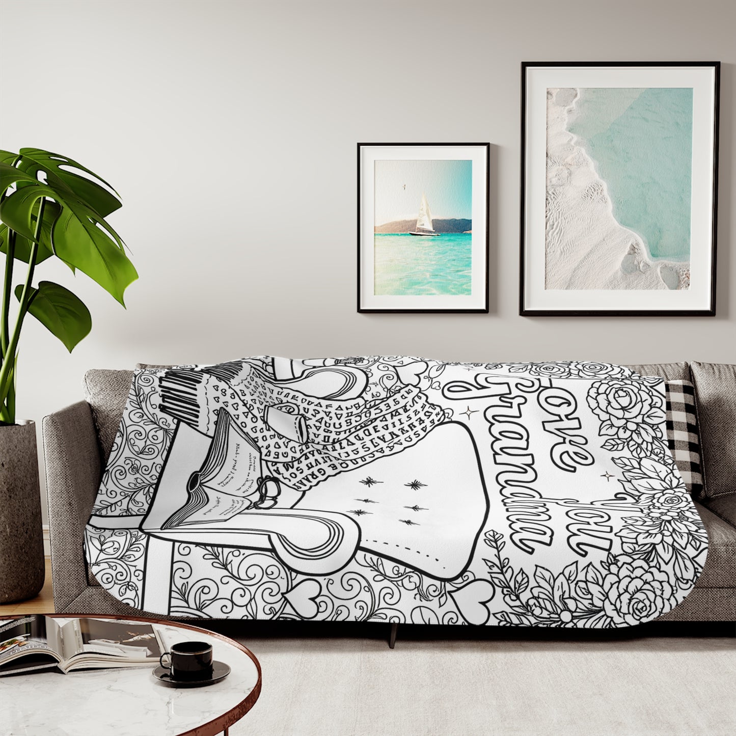 Blanket Coloring Kit with 10 Fabric Markers - Grandma