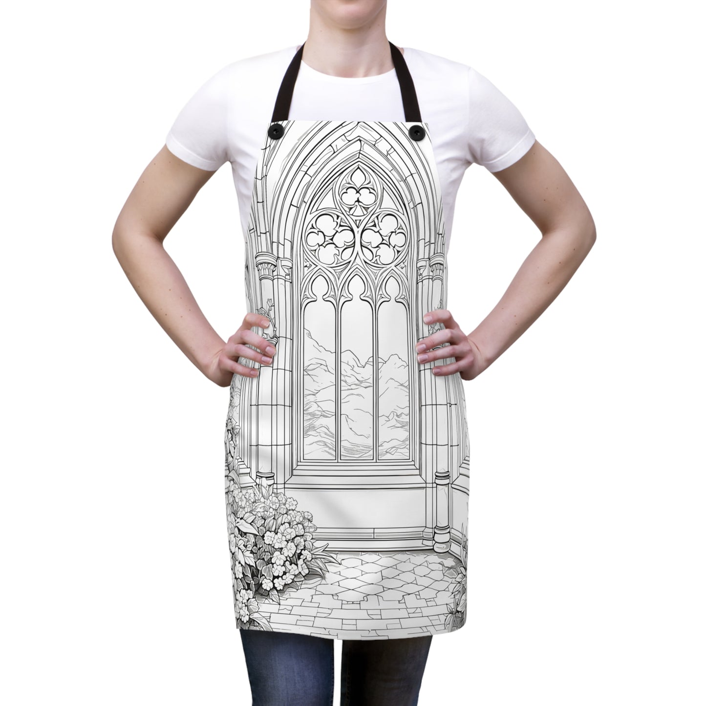 Apron Coloring Kit with 10 Fabric Markers - Castle Interior