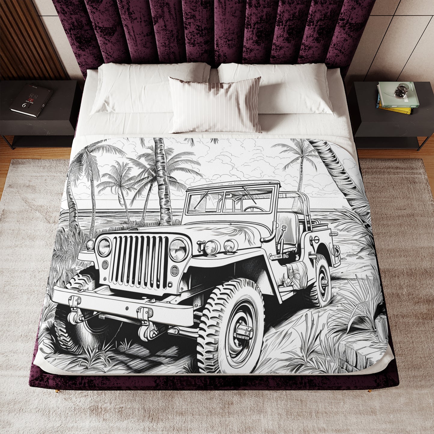 Blanket Coloring Kit with 10 Fabric Markers - Jeep