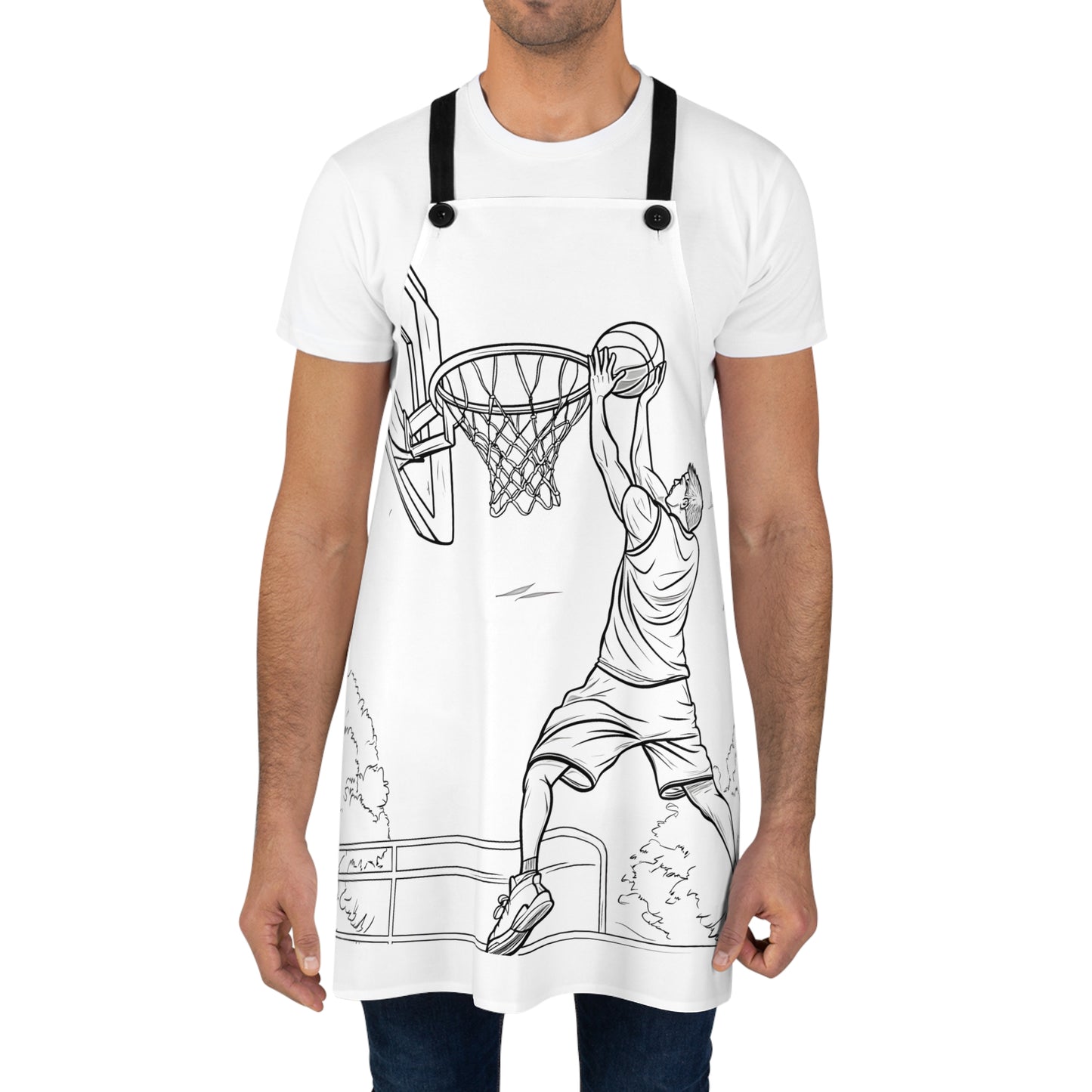 Apron Coloring Kit with 10 Fabric Markers - Slam Dunk