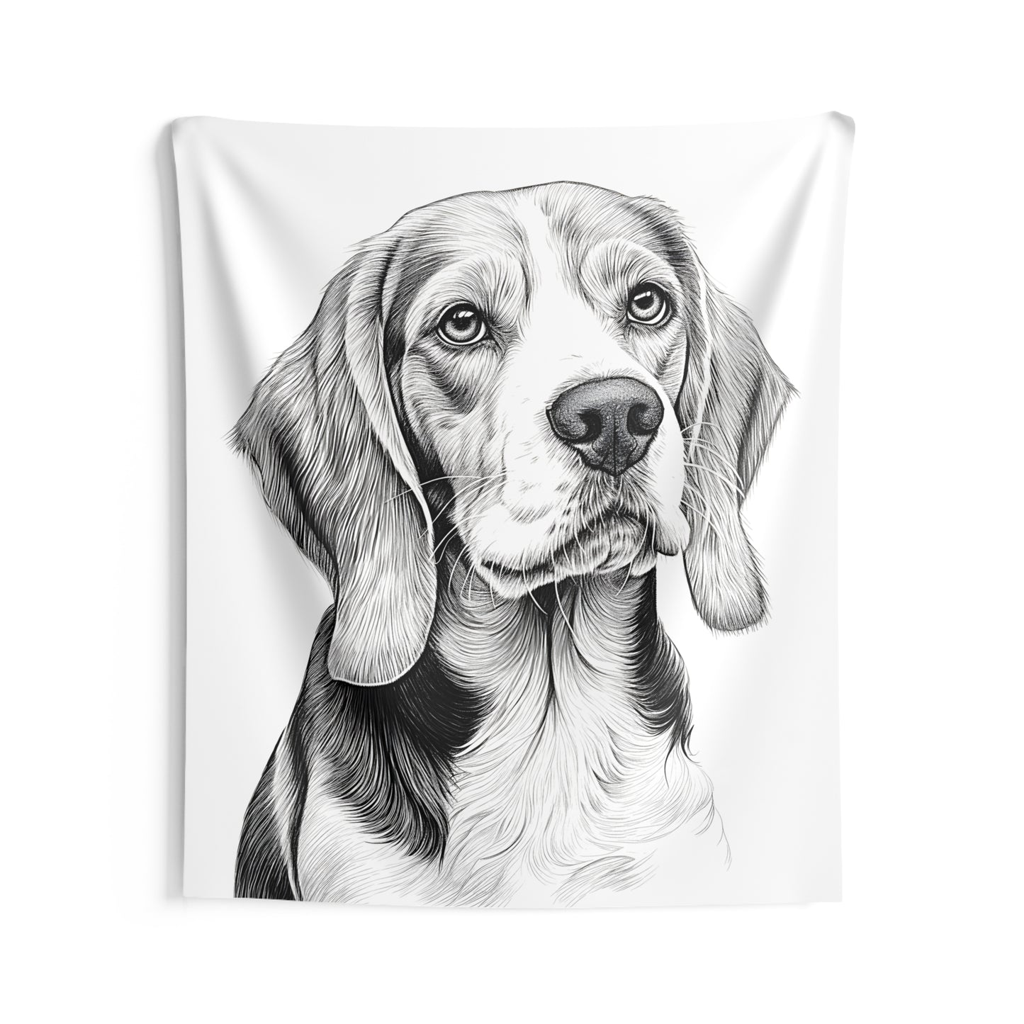 Indoor Wall Tapestries Coloring Kit with 10 Fabric Markers - Beagle