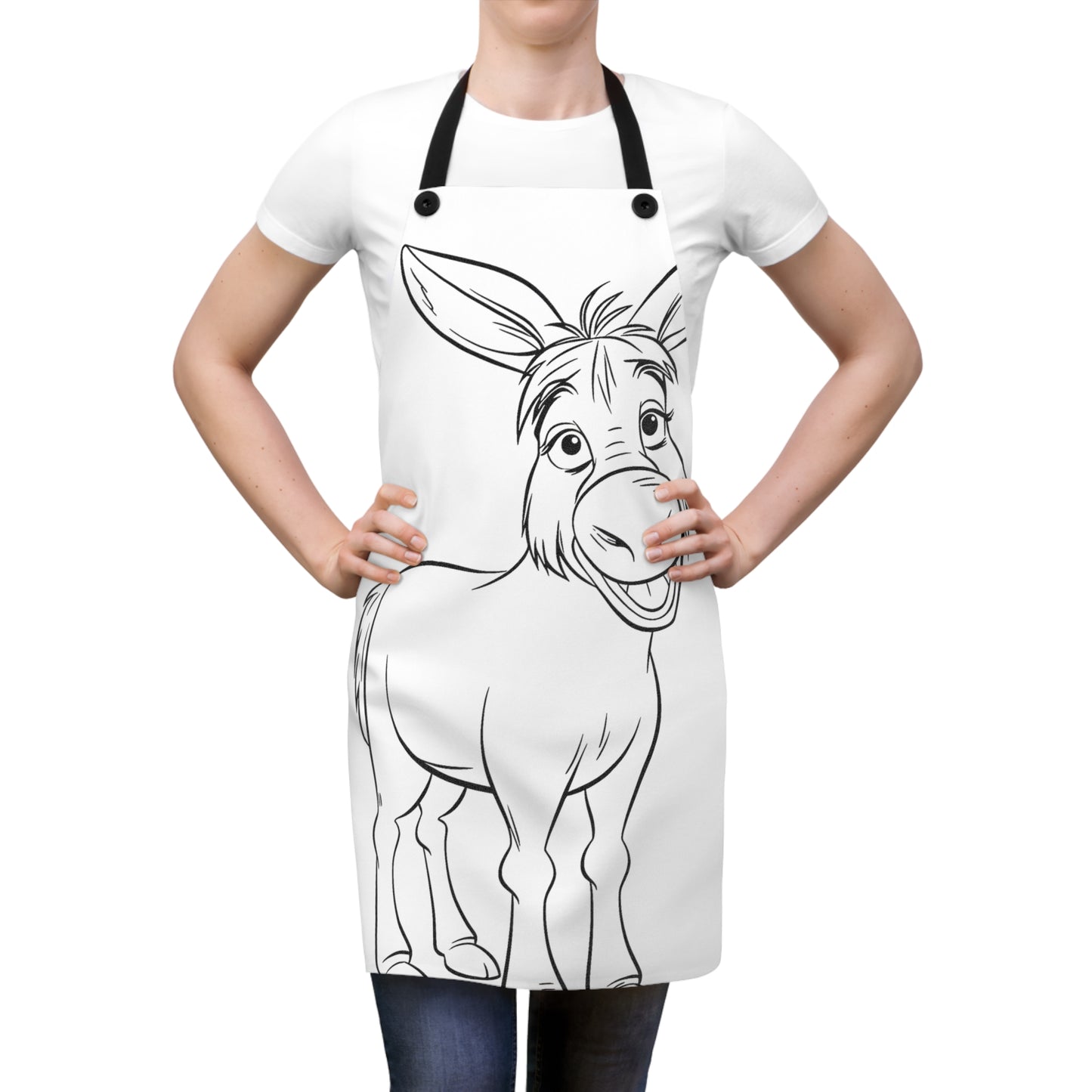 Apron Coloring Kit with 10 Fabric Markers - Donkey