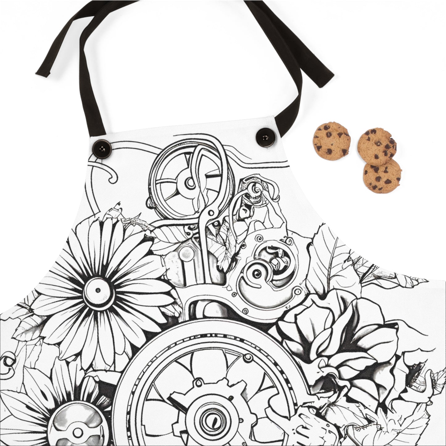 Apron Coloring Kit with 10 Fabric Markers - Mechanical Nature