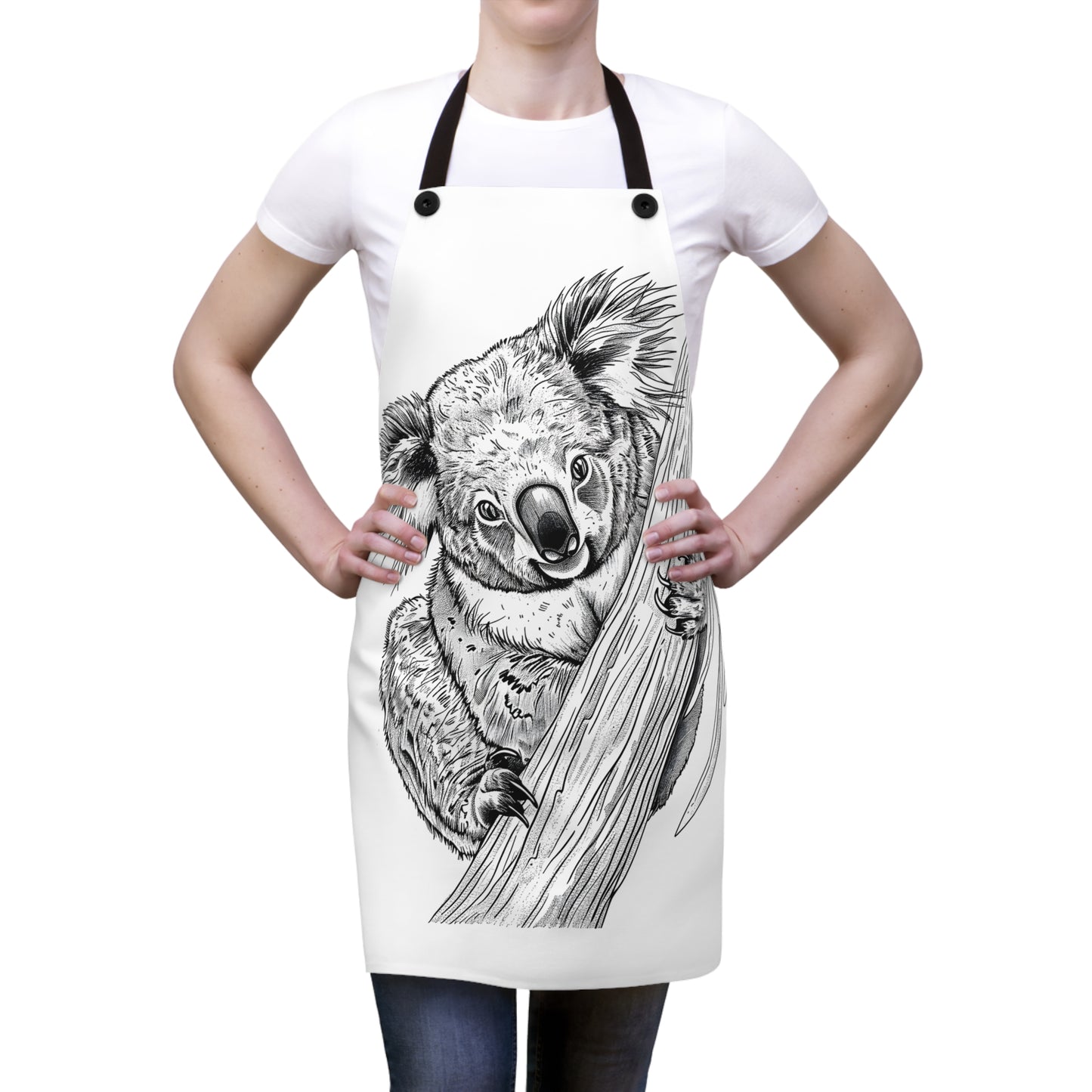 Apron Coloring Kit with 10 Fabric Markers - Koala