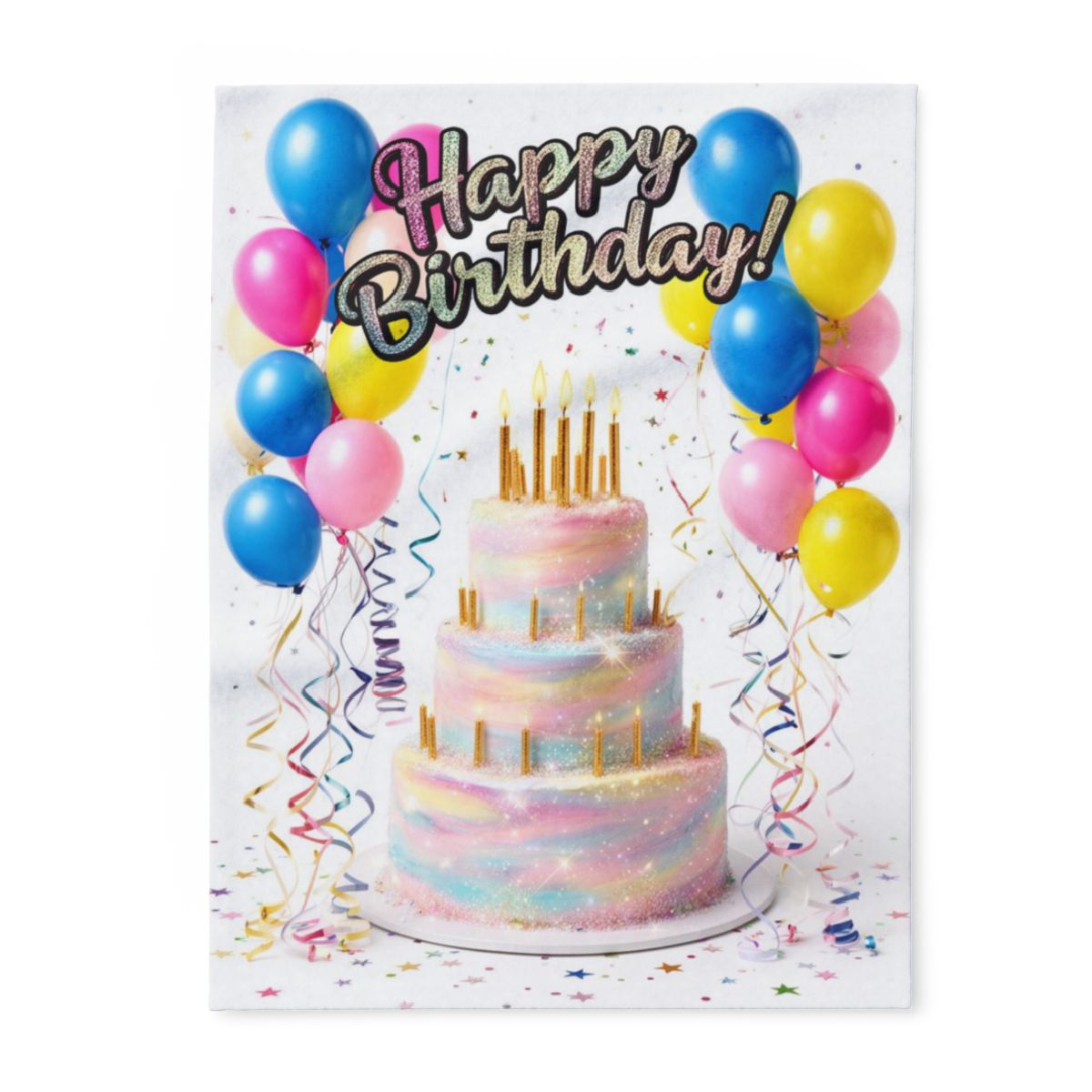 Custom Fleece Blanket Colorful Design with Fabric Markers