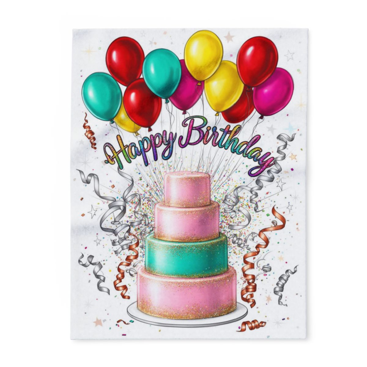 Custom Fleece Blanket Colorful Design with Fabric Markers