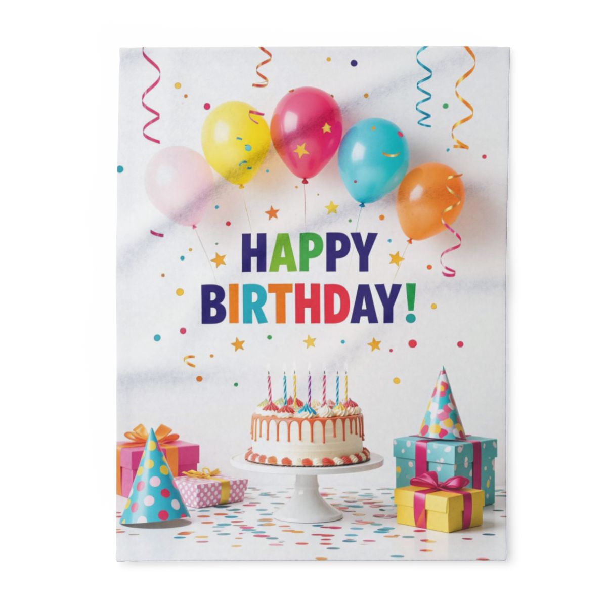 Custom Fleece Blanket Colorful Design with Fabric Markers