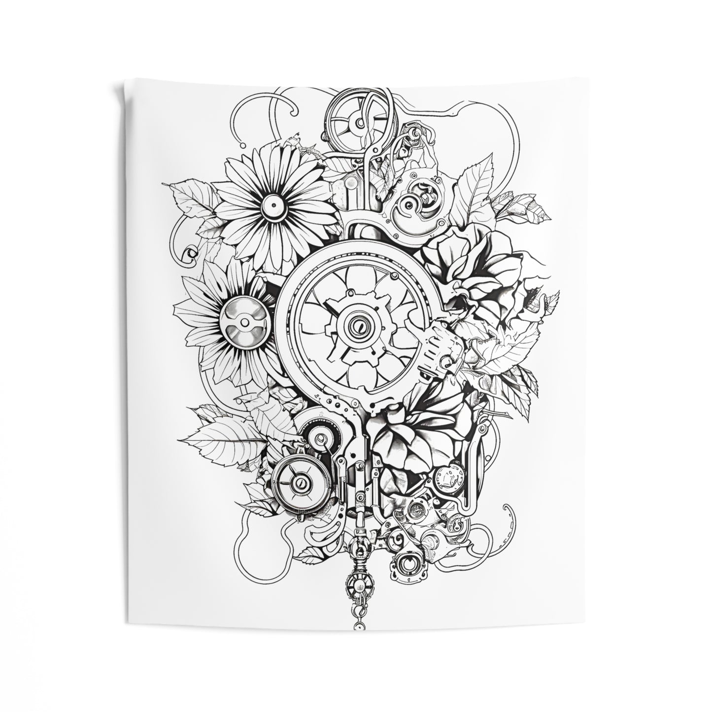 Indoor Wall Tapestries Coloring Kit with 10 Fabric Markers - Mechanical Nature