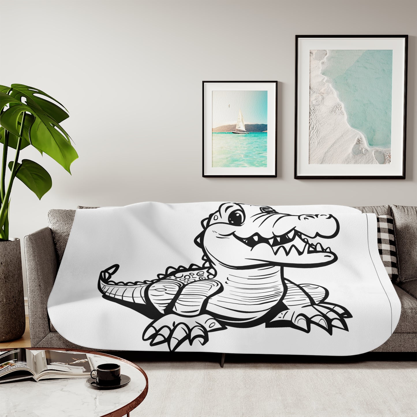 Blanket Coloring Kit with 10 Fabric Markers - Crocodile