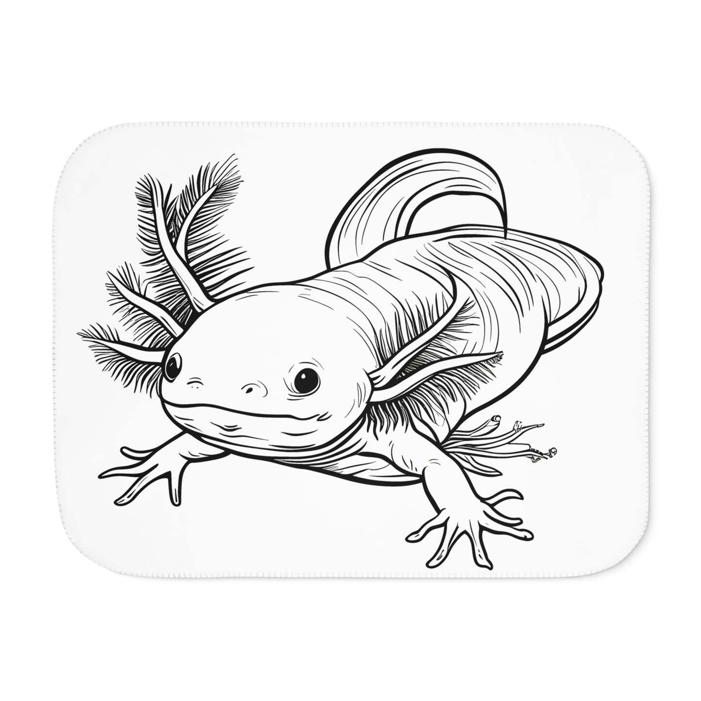 Blanket Coloring Kit with 10 Fabric Markers - Axolotl