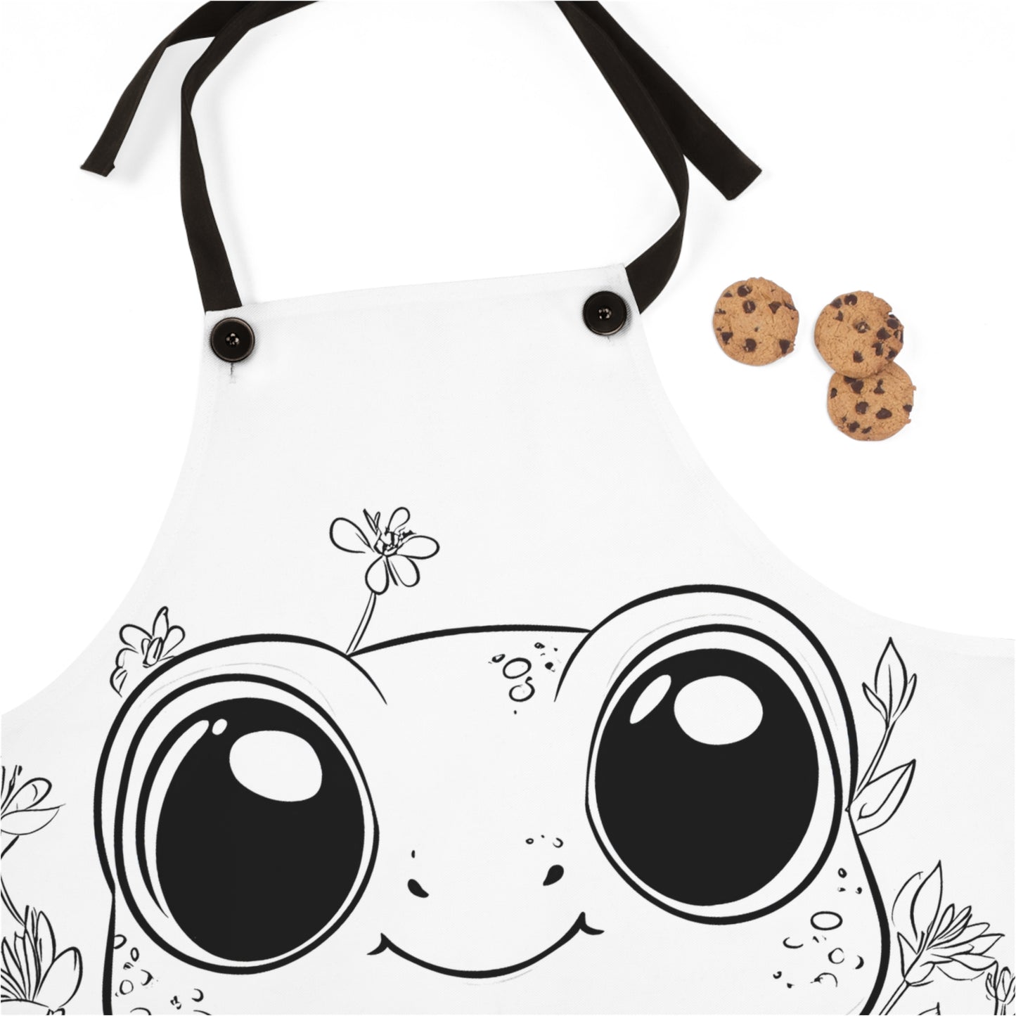 Apron Coloring Kit with 10 Fabric Markers - Cute Frog