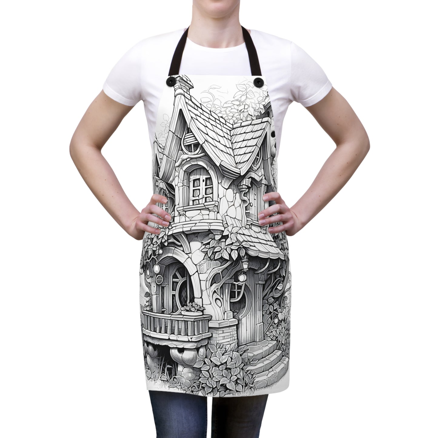 Apron Coloring Kit with 10 Fabric Markers - Fantasy Cottage