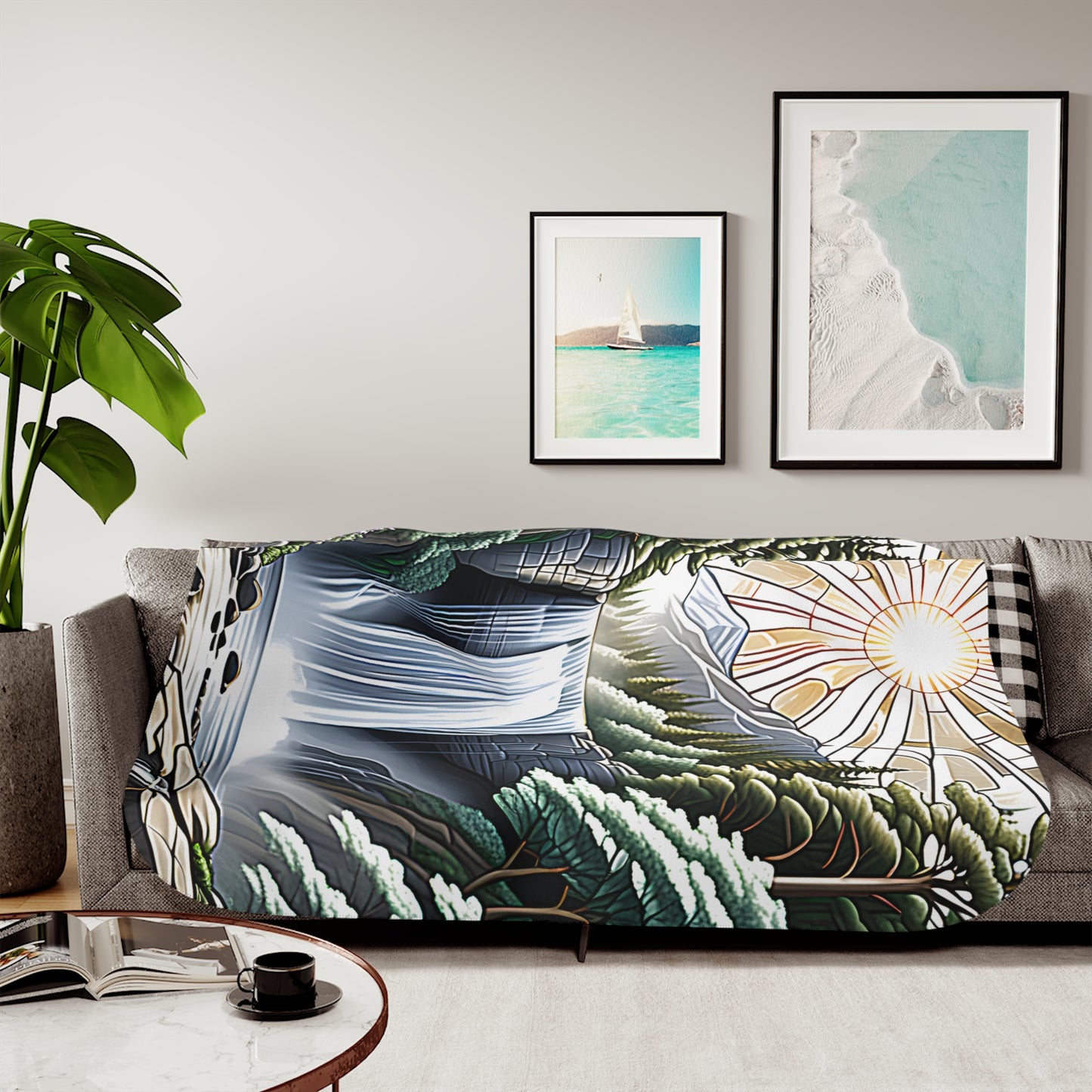 Blanket Colorful Graphic Design - Waterfall