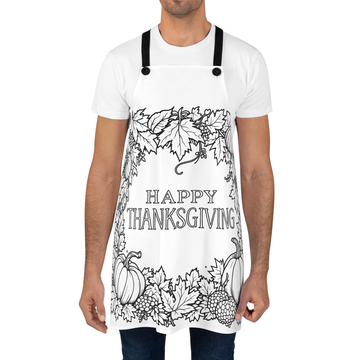 Apron Coloring Kit with 10 Fabric Markers - Thanksgiving