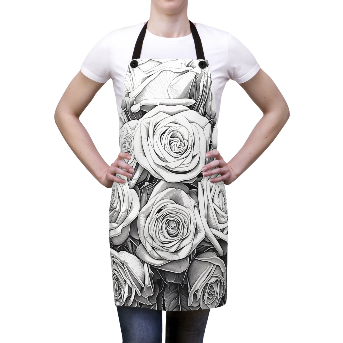 Apron Coloring Kit with 10 Fabric Markers - Roses