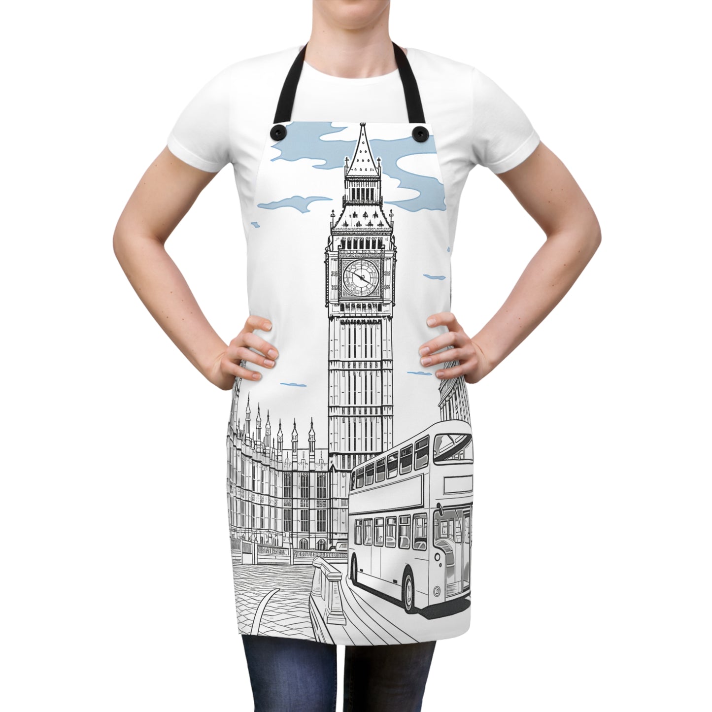 Apron Coloring Kit with 10 Fabric Markers - London