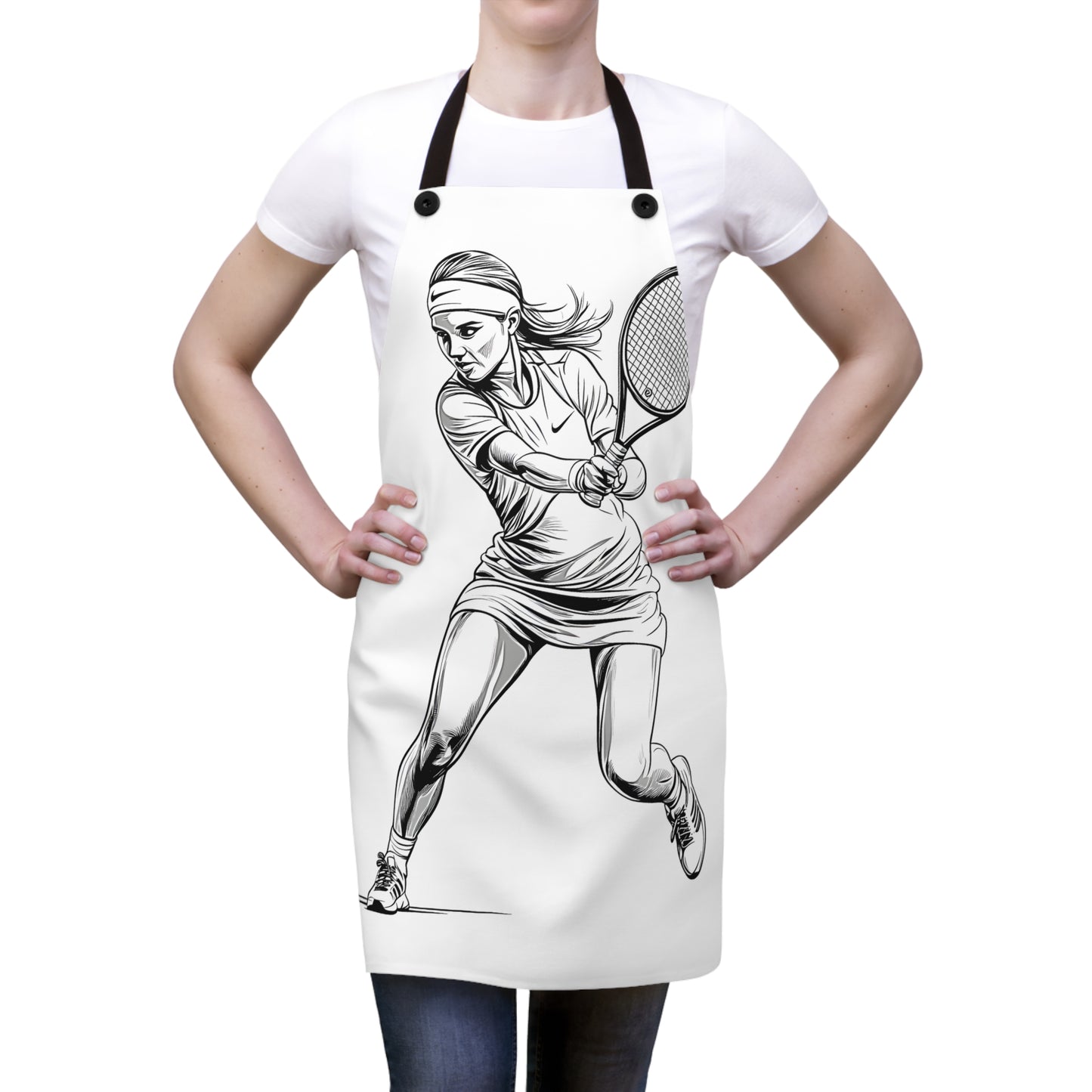 Apron Coloring Kit with 10 Fabric Markers - Tennis