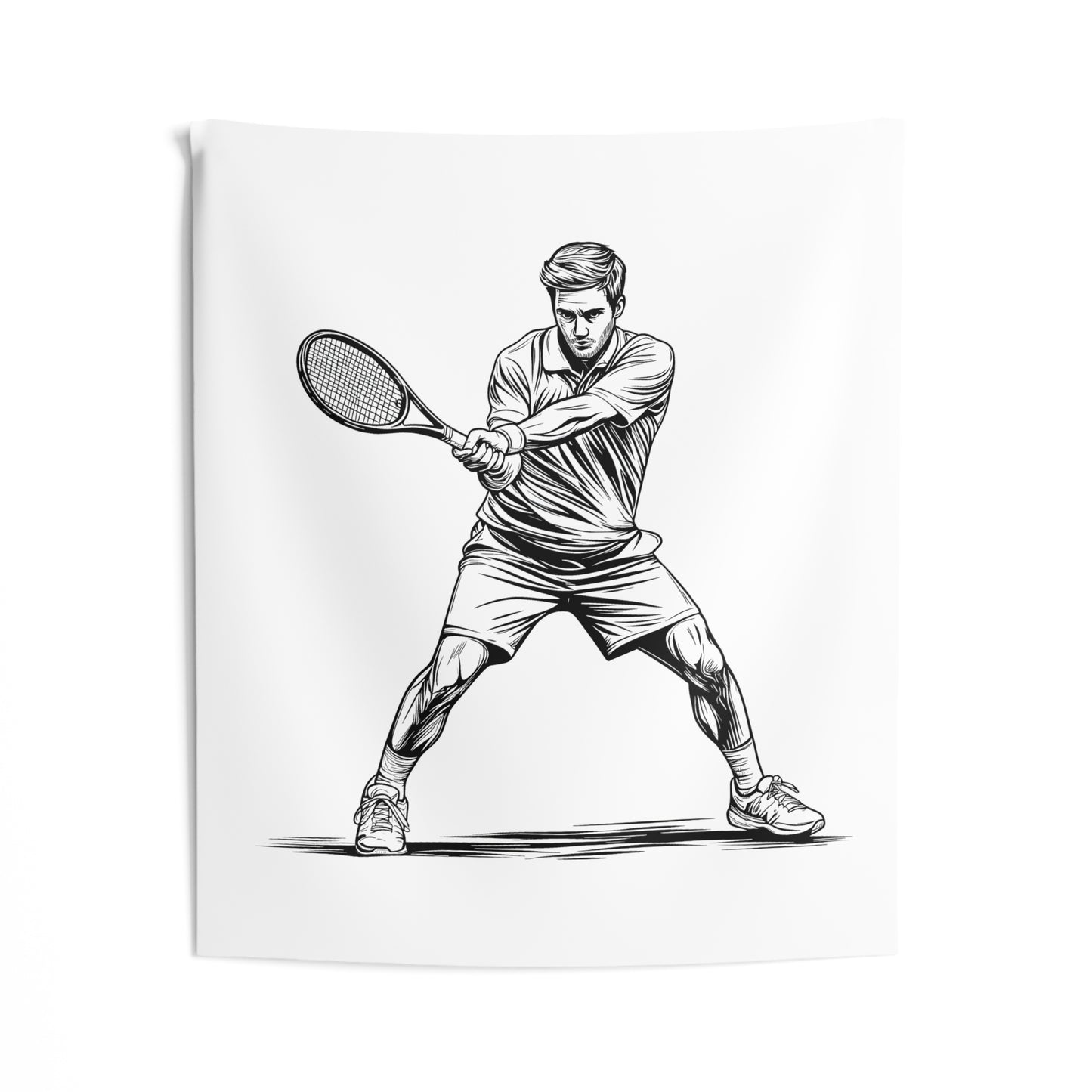 Indoor Wall Tapestries Coloring Kit with 10 Fabric Markers - Tennis