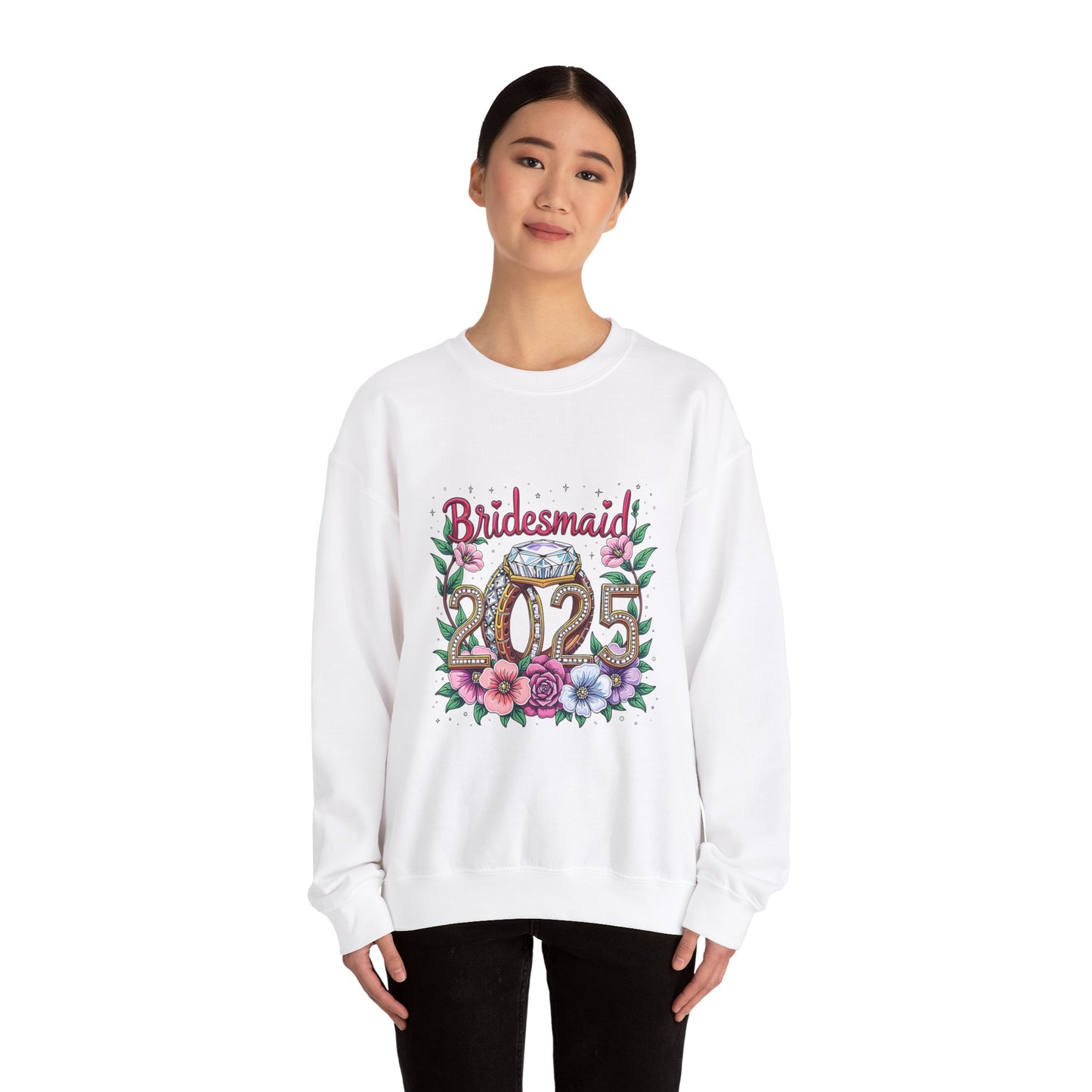 Adult Sweatshirt Colorful Graphic Design - Bridesmaid