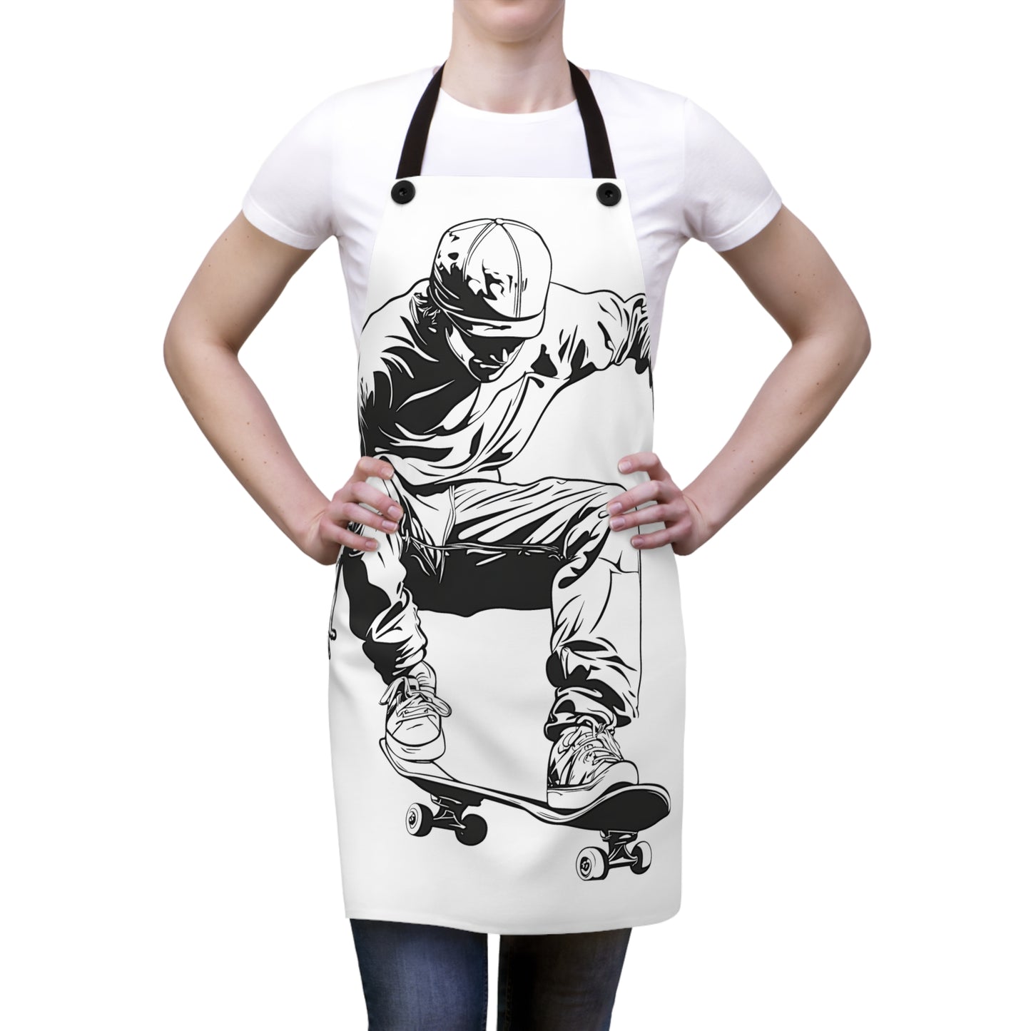 Apron Coloring Kit with 10 Fabric Markers - Skateboarding