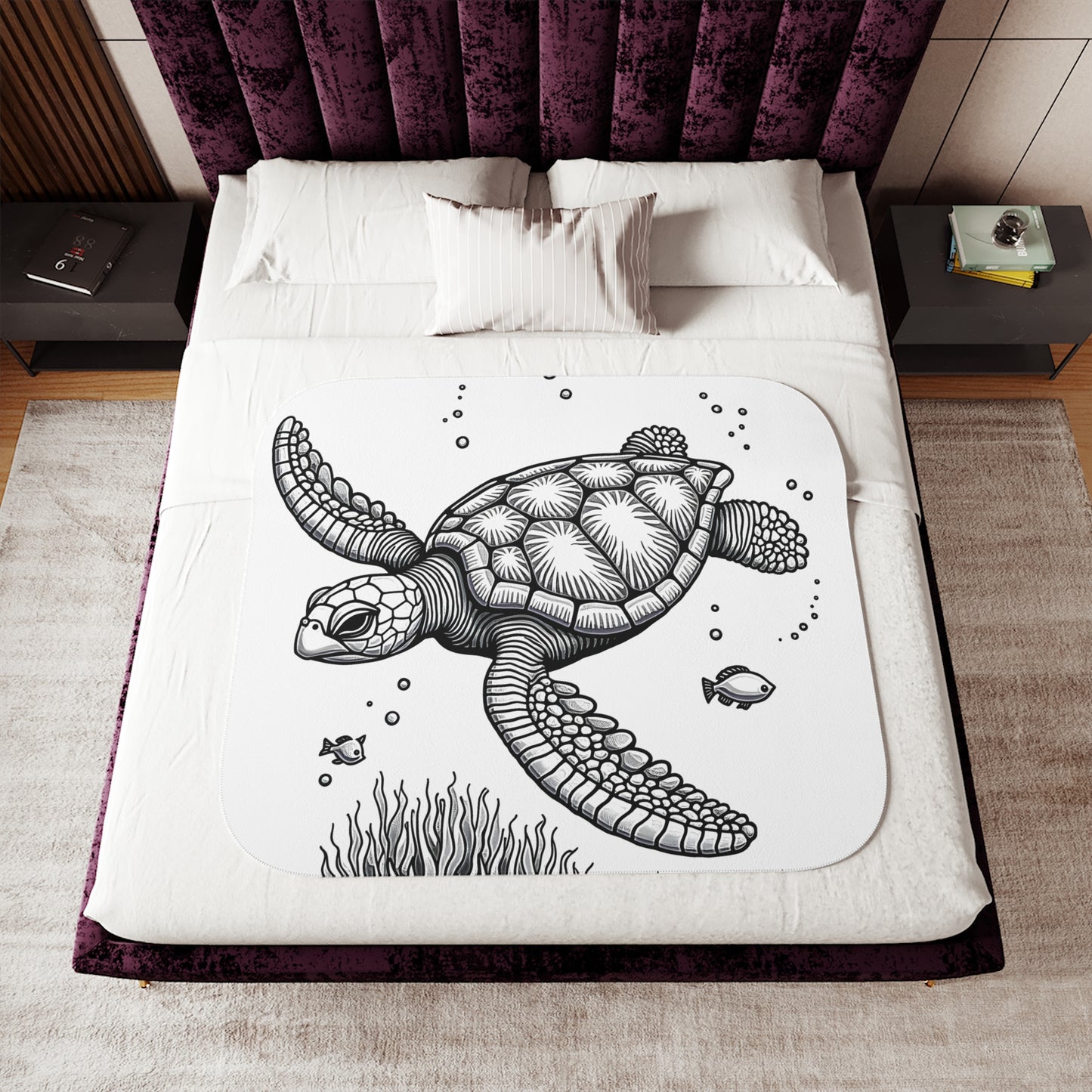 Blanket Coloring Kit with 10 Fabric Markers - Sea Turtle