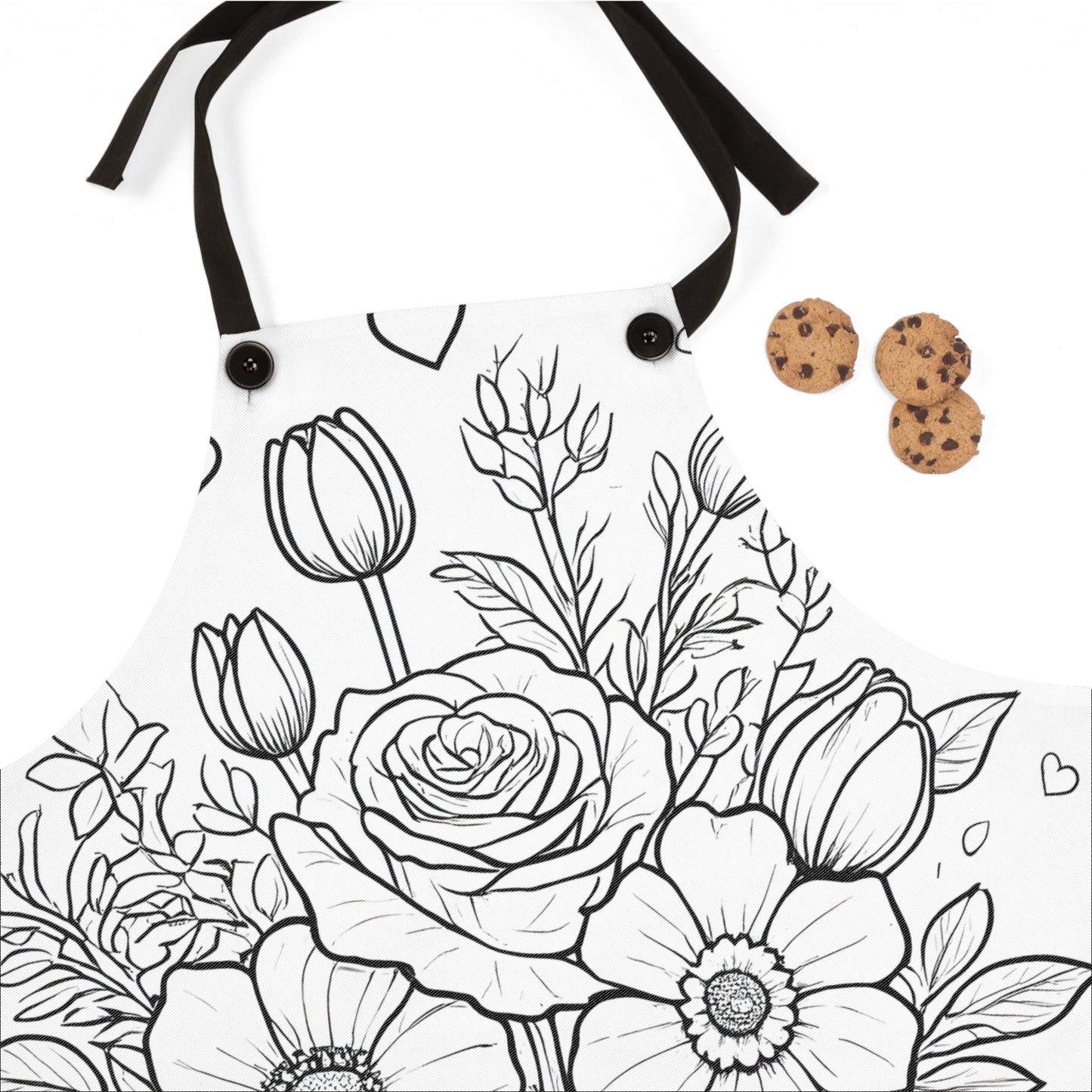 Apron Coloring Kit with 10 Fabric Markers - Bouquet