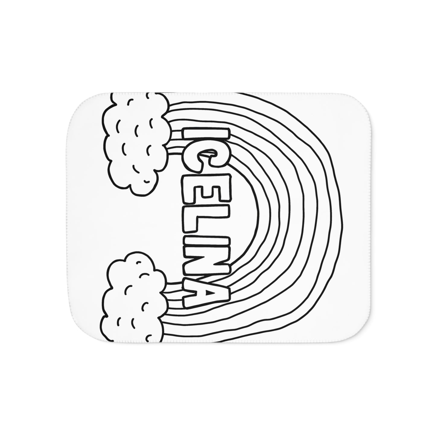 Blanket Coloring Kit with 10 Fabric Markers - Cloud Rainbow