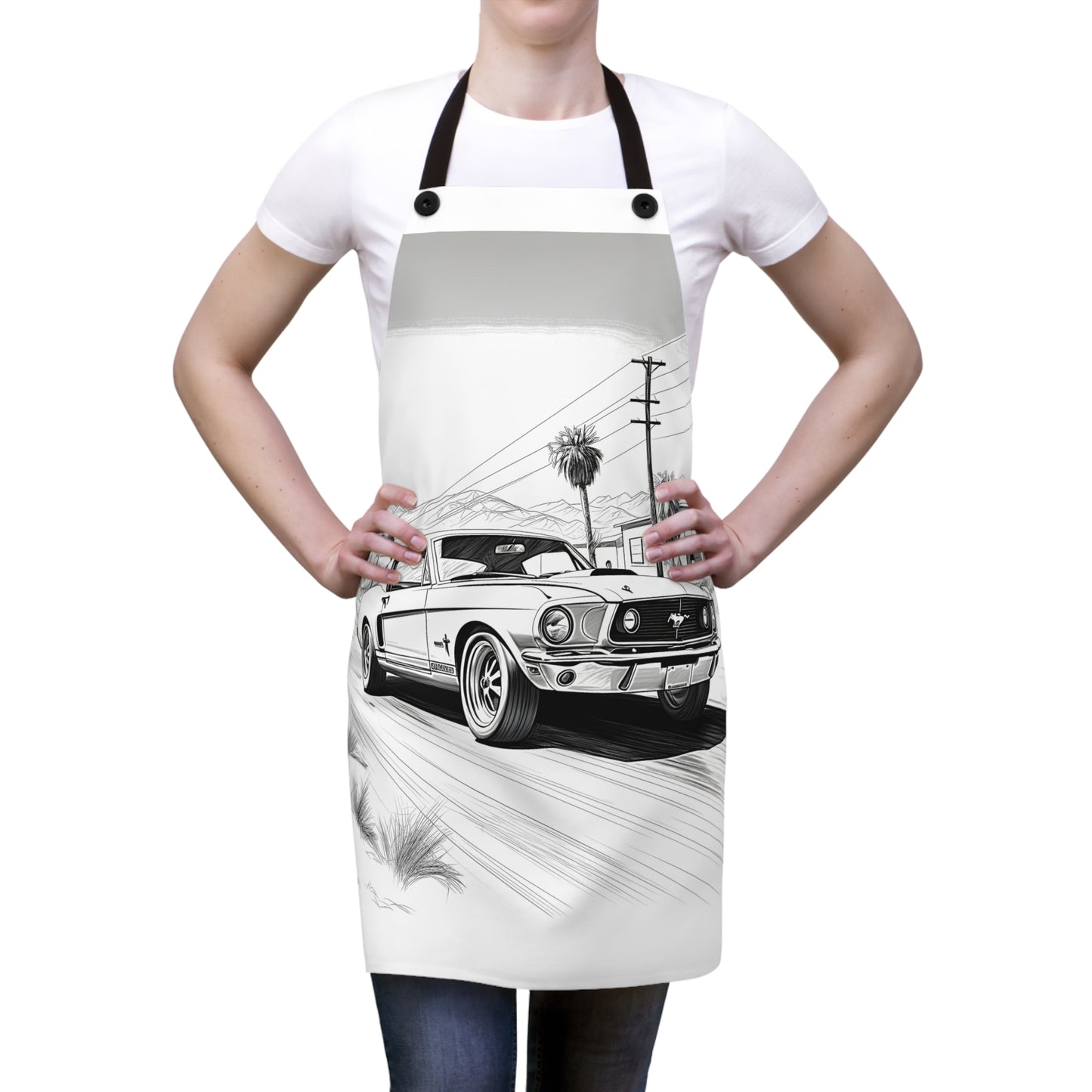 Apron Coloring Kit with 10 Fabric Markers - Classic Mustang