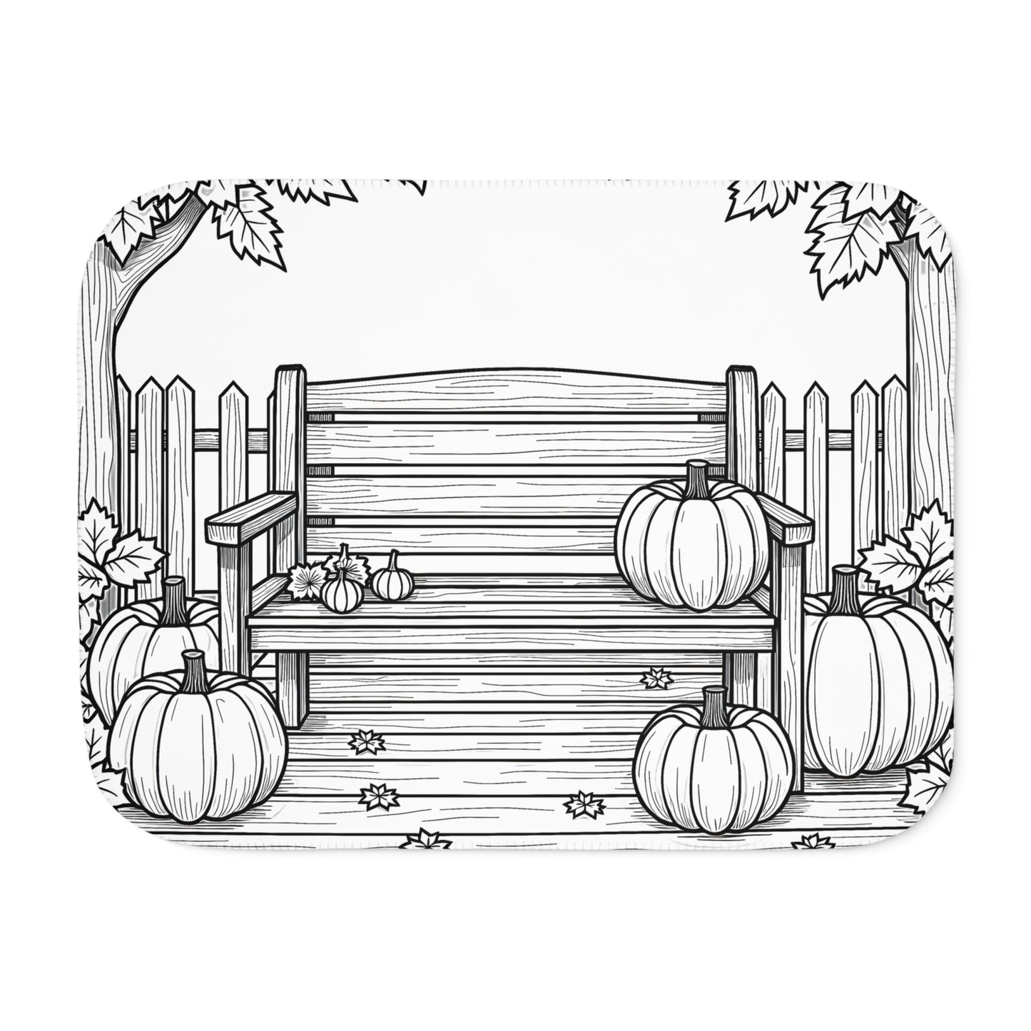 Blanket Coloring Kit with 10 Fabric Markers - Pumpkin Patch