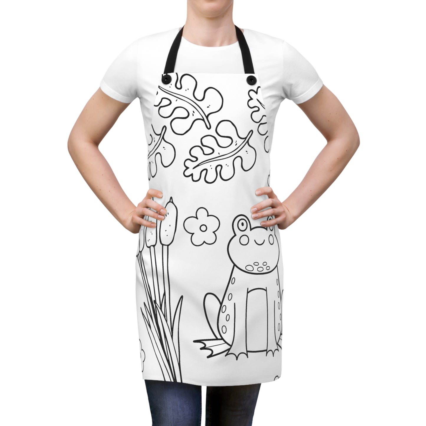 Apron Coloring Kit with 10 Fabric Markers - Frog