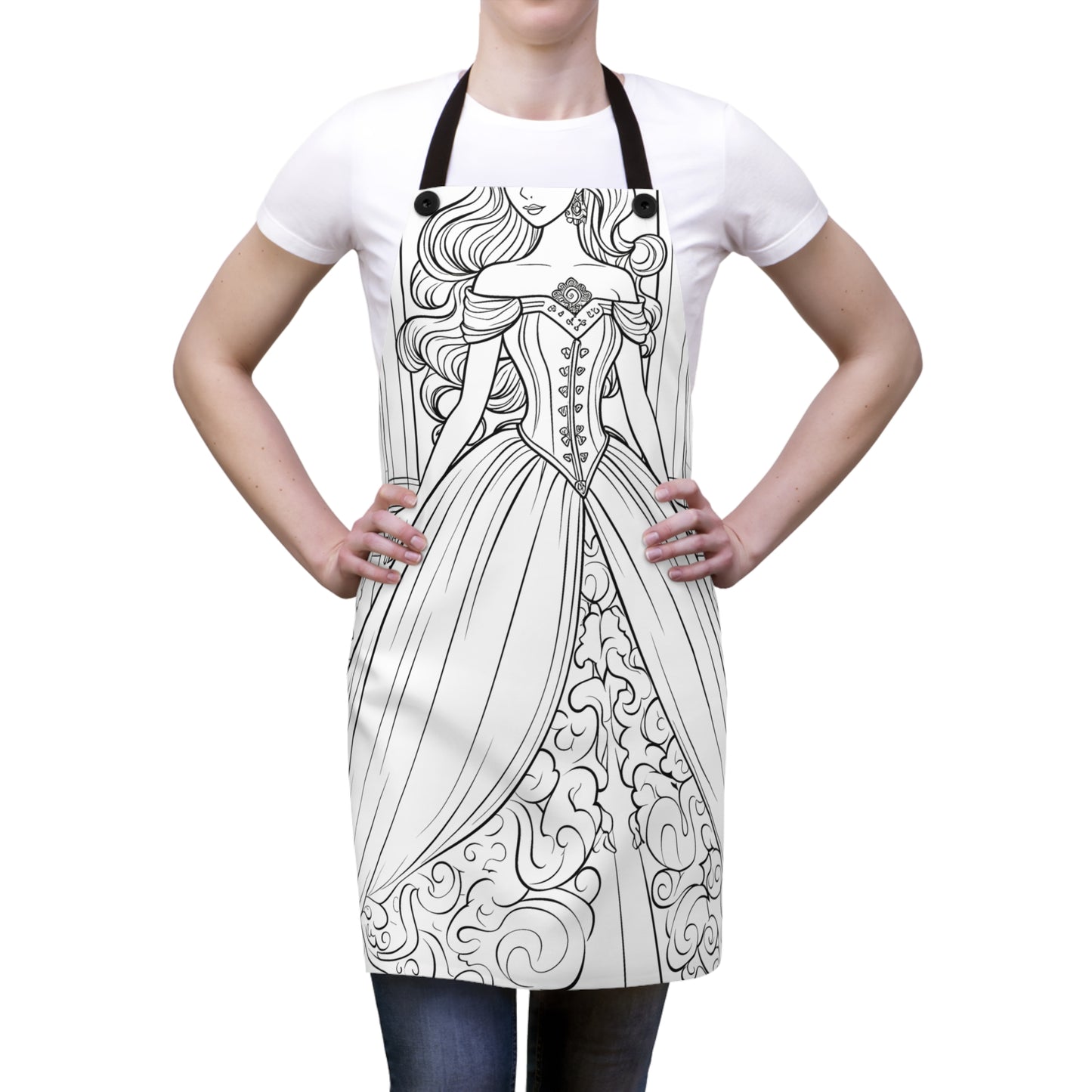 Apron Coloring Kit with 10 Fabric Markers - Royal Princess