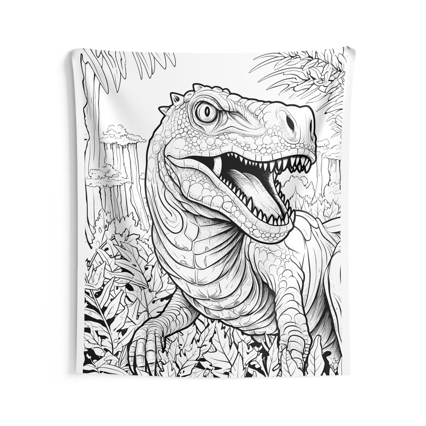 Indoor Wall Tapestries Coloring Kit with 10 Fabric Markers - Tyrannosaurus Rex