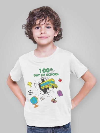 Kid's T-shirt Coloring Kit with 10 Fabric Markers - 100th Day of School