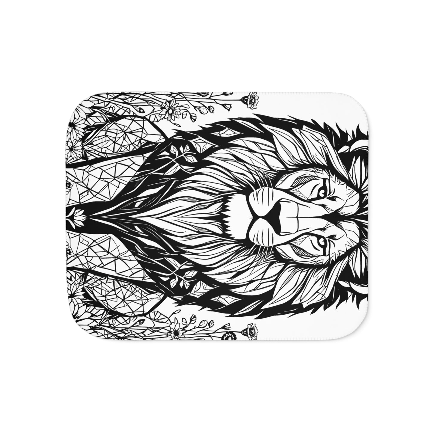 Blanket Coloring Kit with 10 Fabric Markers - Lion and Flowers