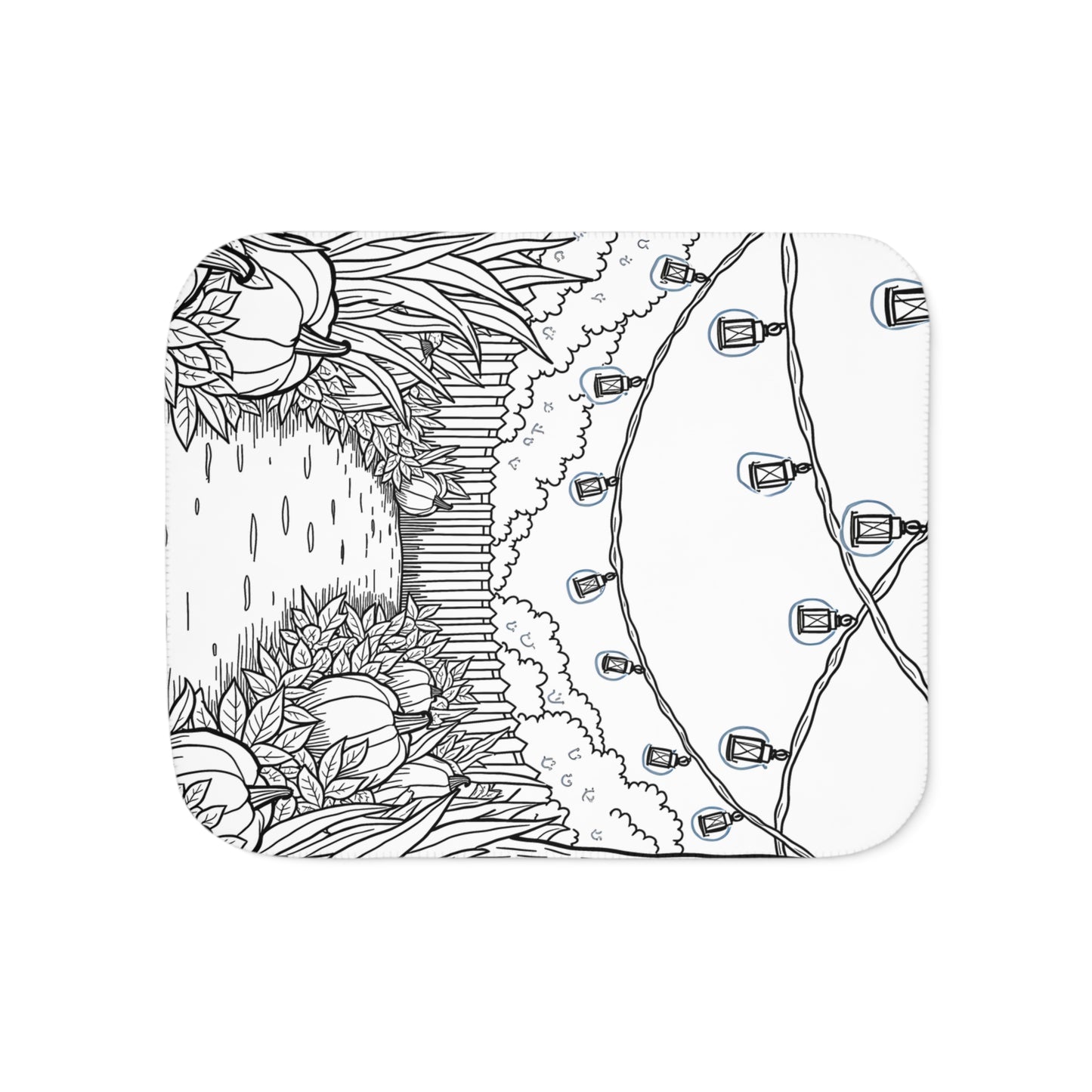 Blanket Coloring Kit with 10 Fabric Markers - Pumpkin Pathway