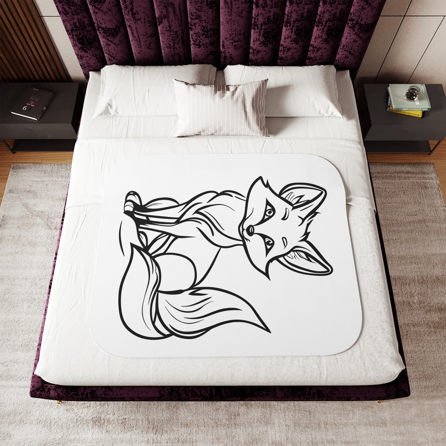 Blanket Coloring Kit with 10 Fabric Markers - Fox